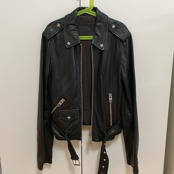ALL SAINTS Limited Edition Raven Biker Leather Jacket size 0 Black - Picture 7 of 7